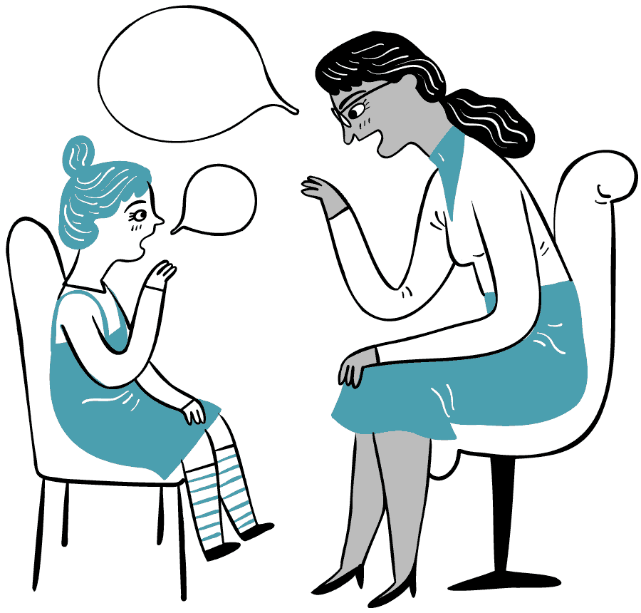 Therapist Working with a Girl Who Has OCD