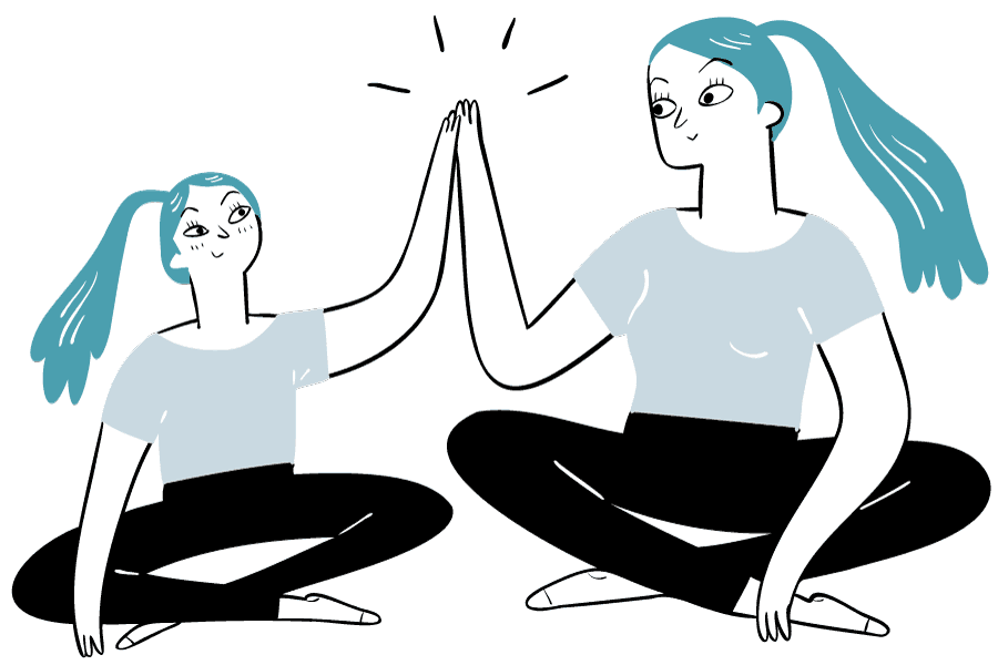 Parent and Child Working Together