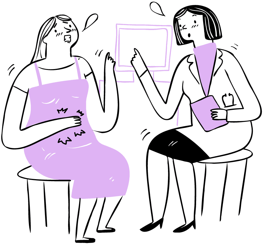 Patient and Her Doctor Talking About Pelvic Pain